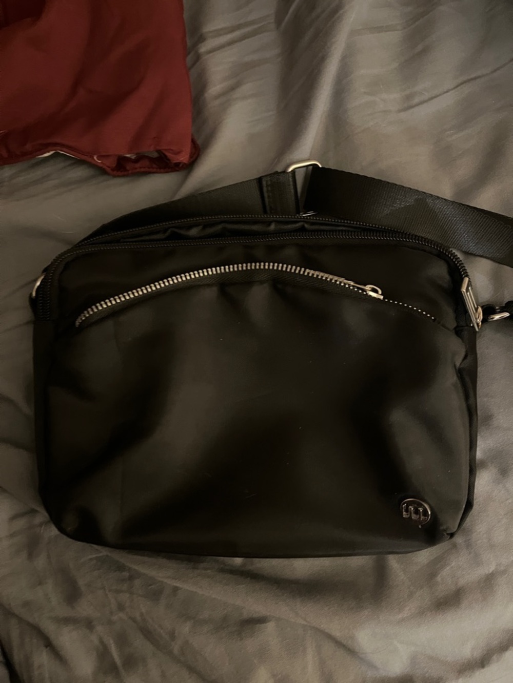 Men's Black Crossbody Sling Bag - Unbranded